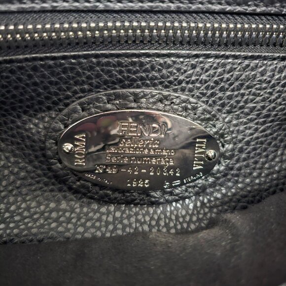 Fendi Black Monster Romano Selleria Leather Peekaboo ISeeU Large Briefcase - Picture 11 of 16